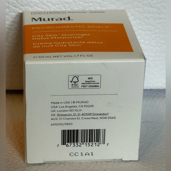 🆕 MURAD Environmental Shield Essential-C Overnight Barrier Repair Cream 50mL NIB